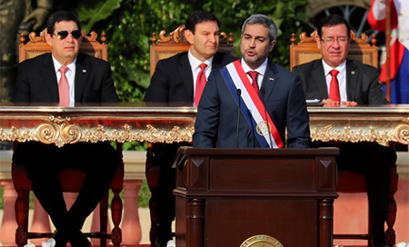 Mario Abdo Benítez Mario Abdo Benítez jura el cargo como nuevo presidente de Paraguay